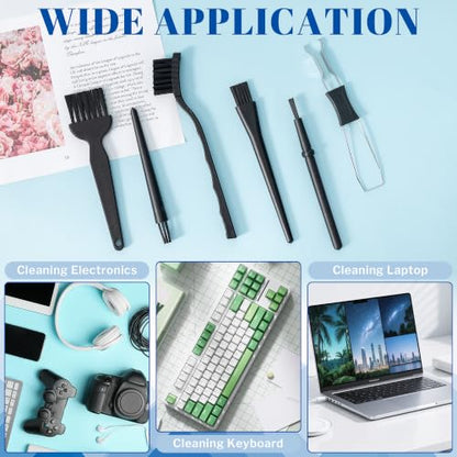 SIMPOR 6 PCS Nylon Keyboard Cleaning Brush Kit, Anti Static Brushes with Keycap Puller, Electronic Cleaning Brushes for Laptop Computer Dust Removal