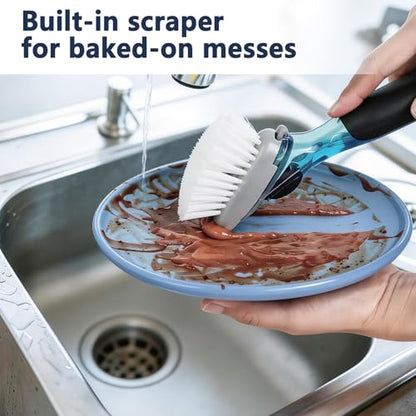 4 Pack Brush Refills for OXO Dish Brush, Brush Head Replacement OXO Dish Brush Replacement Head（Grey Square） - color: Gray