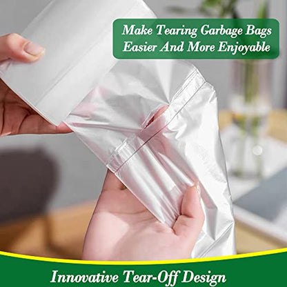 Hommaly 2.6 Gallon 120 pcs Small Clear Trash Bags, Strong 2.5 Gallon Garbage Bags, Bathroom Trash Can Bin Liners Unscented, Mini Plastic Bags for Office, Waste Basket Liner, Fit 6-10 Liters, 2-2.6 Gal - style: 2.6Gal Clear-90