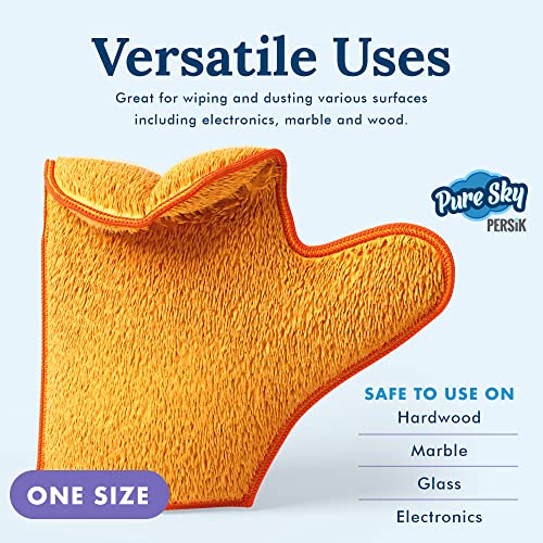 persik Pure-Sky Microfiber Glove Dusting Mitt - Ultra Microfiber Cleaning Cloth Glove - JUST ADD Water No Detergents Needed - Use for Cleaning Furniture, Home - style: Ultra Microfiber Glove / Mitt