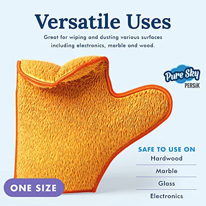 persik Pure-Sky Microfiber Glove Dusting Mitt - Ultra Microfiber Cleaning Cloth Glove - JUST ADD Water No Detergents Needed - Use for Cleaning Furniture, Home - style: Ultra Microfiber Glove / Mitt