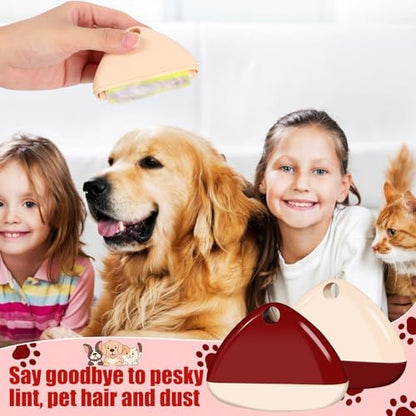 Good Life Lint Roller, Reusable Mini Lint Roller Pet Hair Remover, Portable Lint Roller, Washable Lint Roller, Portable Lint Remover for Clothes, Furniture, Dog & Cat Hair (4 Set)