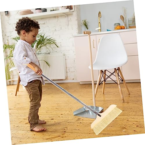Wood Broom Long Handle Bristle Broom Soft Bristles Tile Surface Heavy Duty Cleaning Brush
