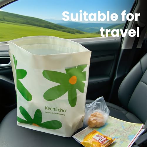 Disposable Car Garbage Bin Bags, Vomit Trash Bags made with Recycled HDPE for Boat, Plane, Travel, Camping, Bedroom, Study Room, Office and Car, 20 pcs - color: Green 20 Count (Pack of 1)