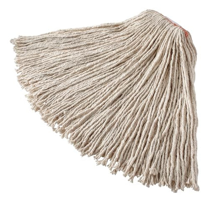 Rubbermaid Commercial Cut End Cotton Mop 20 Oz White Premium Heavy Duty Mop Head Wring and Rinse - size: 20 Oz., style: Single