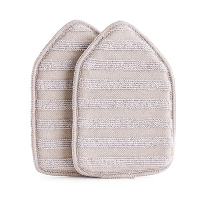 Moku Home Replacement Microfiber Pad for Moku Home Extendable Tub Tile Shower Scrubber for Cleaning Non-Scratch (2X Microfiber Pads Gray)