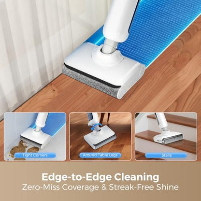 Wet Dry Vacuum Mop - Self-Cleaning Floor Washer with 180°Lie-Flat & 0 Hair Tangle, Self-Propelled Edge Cleaning, 60Min Runtime, Designed for Pet Hair, Kids' Spills & Daily Household Cleaning - size: HCLA3Air