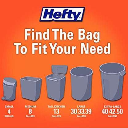 Hefty Ultra Strong Made with 50% Recovered Materials* Tall Kitchen Trash Bags, Gray, Unscented, 13 Gallon, 110 Count - size: 110 Count (Pack of 1), style: Unscented