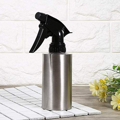 Fdit Stainless Steel Hand Pressing Watering Can with Spray Nozzle (250ml)