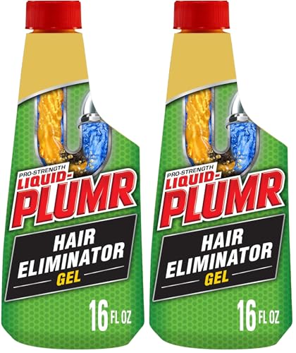 Liquid-Plumr Pro-Strength Hair Eliminator Gel Clog Remover, Hair Clog Remover and Drain Opener, Safe for All Septic Systems and Pipes, 16 fl. oz. Bottle (Pack of 2) - size: 16 Fl Oz (Pack of 2)