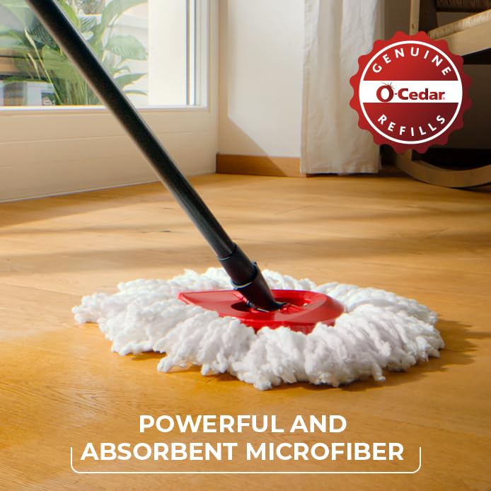 O-Cedar EasyWring Spin Mop Head Refill (Pack of 2) - size: 2 - Pack, style: EasyWring