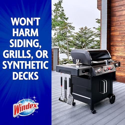 Windex Outdoor Window and Glass Cleaner for Hose Ammonia Free, Concentrated Formula for Deep Outdoor Clean, Patio Cleaner, Compatible With All Hoses, 32 Fl Oz (Pack of 2) - size: 32 Fl Oz (Pack of 2)