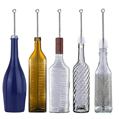 Bottle Brush - Ideal for Cleaning Narrow Neck Swing Top Glass, Brewing, Wine, Beer, Soda, Spray, Kombucha Bottles (White+2PCS) - color: A-white+2pcs