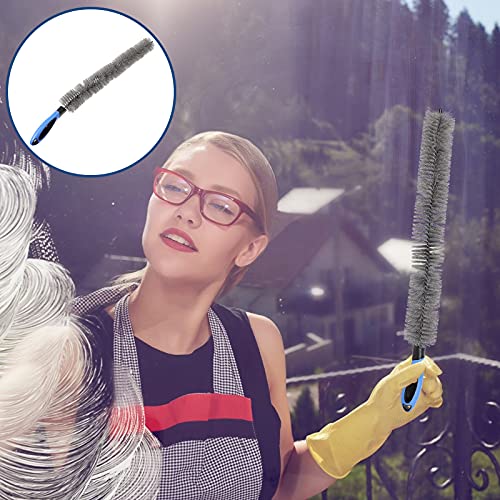 Uonlytech 23.62 Inch Radiator Cleaning Brush, Long Flexible Cleaner for Radiators, Vents, Refrigerator Coils, AC Condensers and Narrow Gaps
