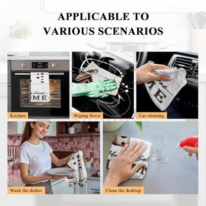 Bird Houses Kitchen Towels Set of 3 Sparrows Home Sweet Branch Star White Wood Grain Decorative Dish Towels Ultra Soft Microfiber Absorbent Reusable Dishcloths for Kitchen Drying, 18x28 Inch - size: 28" x 18" (Pack of 3)