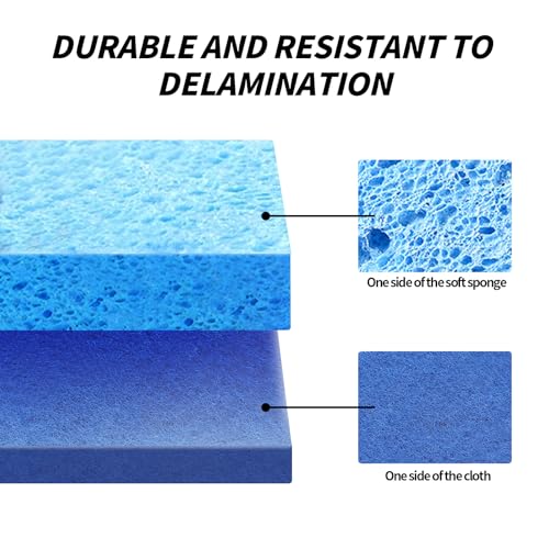6-Pack Non-Scratch Kitchen Sponges – Durable Dish Sponges for Dishes, Pots, and Pans, Perfect for Cleaning Stainless Steel, Dishwashing, and More, Blue - color: Blue Blue