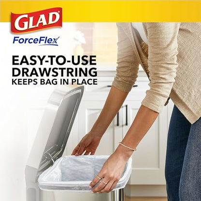 Glad ForceFlex Tall Kitchen Drawstring Trash Bags, 13 Gal, Fragrance Free (Package May Vary) (Pack of 240) - size: 1 Count (Pack of 240)