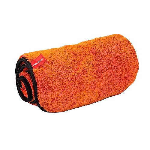 Maxshine 16" x 16" Universal Ultimate Orange Crazy Microfiber Towel (1000GSM) – Ultra-Plush, High-Absorbency Drying Cloth – Scratch-Free for Car Detailing, Cleaning & Polishing