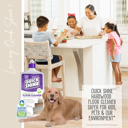 Quick Shine Hardwood Floor Cleaner 27oz| Use in Spray & Vac Mops| Removes Dirt & Scuff Marks| Ready-to-Use, Streak Free, No Rinse| Safer Choice Cleaner| Perfect for Gentle and Effective Cleaning - size: 27 Fl Oz (Pack of 1), style: 1 Bottle