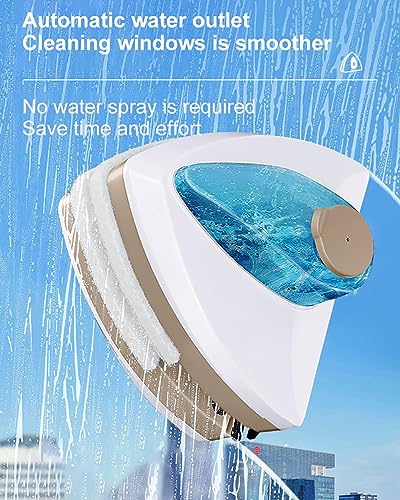 Magnetic Window Cleaner, Double Side Squeegee Window Cleaner, Glass Wiper Cleaning Tool, Triangular Magnetic Glass Washing Brush, for High-Rise and Car Glazed Windows 20-30mm