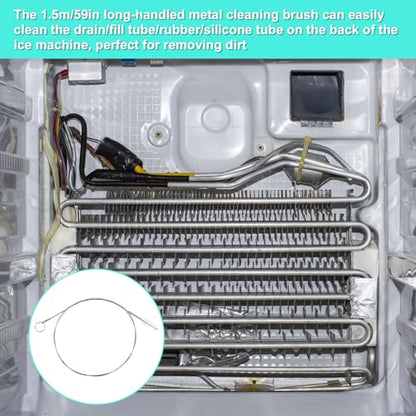 Ice Maker Cleaners Set, 10pcs Ice Machine Cleaning Brushes and 2pcs Double Ended Crochet Hook Household Cleaning Brush Detail Cleaner Brush for Gaps Corner Small Space