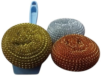 Three Piece Kitchen Scrubber Set (Blue) - color: Blue