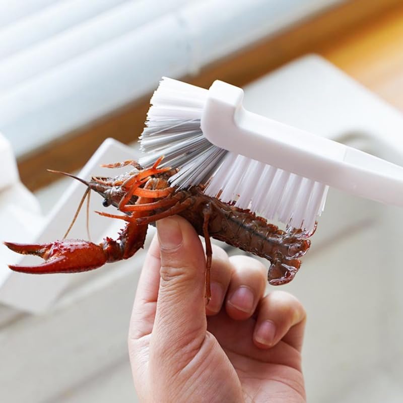 90 Degree Angle Scrub Brush for Cleaning Corner Grout Brush Kitchen Sink Bathroom Tile Lines Window Track Deep Cleaning Brush with Stiff Bristles