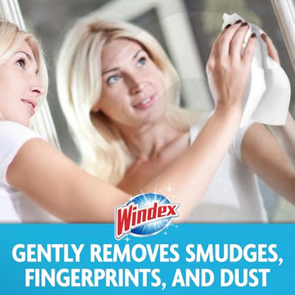Windex Wipes Glass Cleaning, Pre-Moistened Glass and Surface Wipes to Clean Home Surfaces, Household Essentials, Original Scent, 38 Count (Pack of 6) - size: 38 Count (Pack of 6)