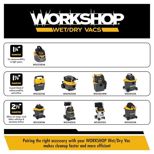 WORKSHOP Wet/Dry Vacs WS17814A 1-7/8-in. Floor Brush Vacuum Attachment - size: 1-7/8"