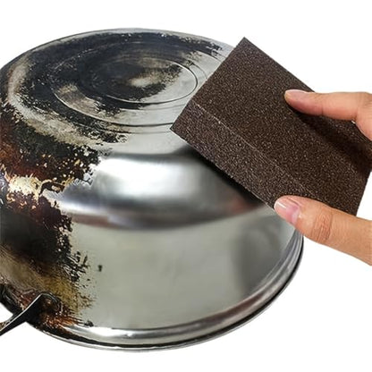 2PCS Abrasive Scrub Sponge 2-Pack, Emery Cleaning Pad for Tough Grime, Pot Bottom and Rust Removal, Grill and Stove Cleaning, 2PCS - color: 2pcs