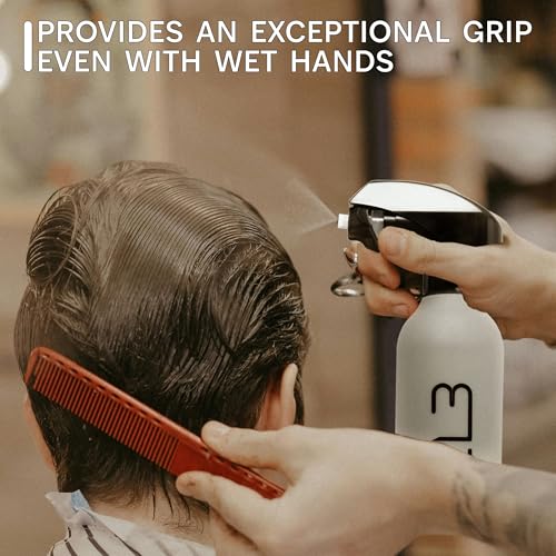 L3 Level 3 Rubberized Spray Bottle - Precise Action Mist Bottle for Effortless Hair Styling - Rubber Grip for Total Control - color: Grey