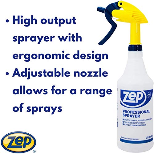 Zep Professional Sprayer Bottle 32 ounces (Pack of 1) Up to 30 Foot Spray, Adjustable Nozzle