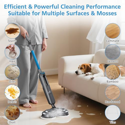 6 Pack 3897A / 3712 Rotating Steam Mop Pads Replacement for Bissell SpinWave SmartSteam Scrubbing Steam Mop Cleaner 【Models 3897A/3712 ONLY】, Washable Reuseable Refill Pads - color: 6 Pack(stripe)