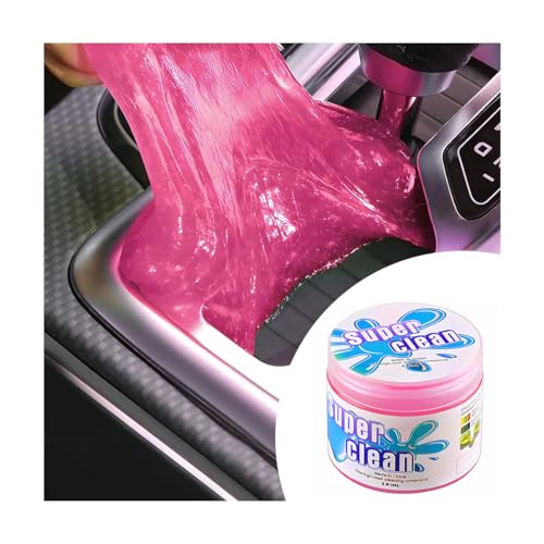 Cleaning Gel for Car, Universal Vehicle Interior Detailing Cleaning Putty Gel, Detail Cleaner Tools for Keyboard Vent PC Laptop Camera, Automotive Duster Remover Cleaner Accessories (Pink) - color: Pink