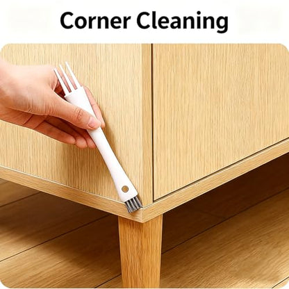 Multifunctional Gap Cleaning Brush – Stiff Bristle Grout Scrub Tool for Kitchen Tile Floors, Bathroom Crevices & Window Tracks, White