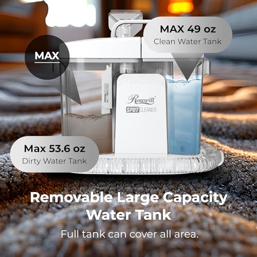 Rosewill Multi-Purpose Portable Carpet and Upholstery Cleaner, Powerful Suction 17 KPa Spot Cleaner, 550W Motor, Car and Auto Detailer, Stain/Spot Remover; Versatile Use: Carpet, Sofa, Pet Hair - color: White