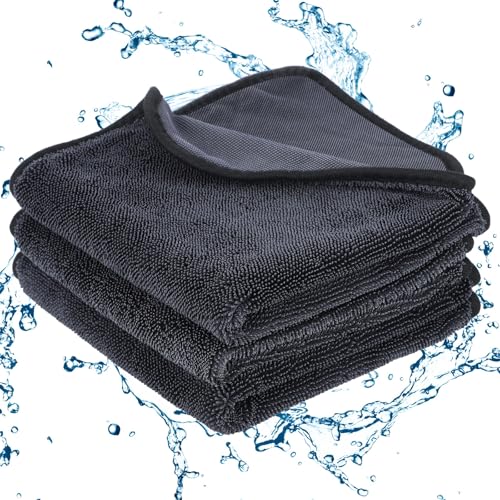 Shiny Wipes Shower Cleaning Cloth - 3 Pack 16 x 16 inch Ultra Absorbent Car Drying Towel, Shiny Wipes Drying Towel Microfiber Cleaning Cloth for Car, Bath & Househood - size: 16*16in