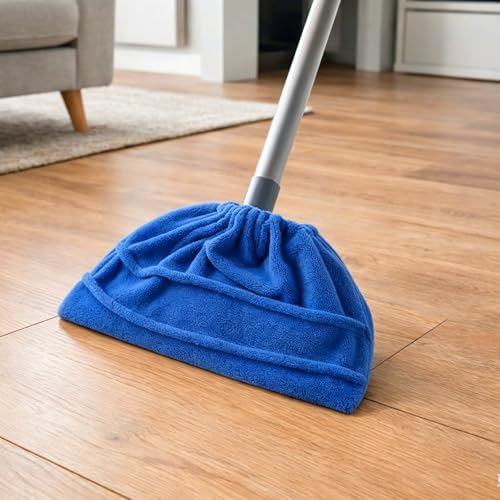 Flat Mop Pads Replacement Washable Floor Cleaning Cover Reusable Mop Head Cloth for Household Use(Blue) - color: Blue