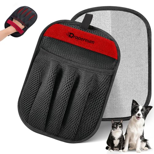 Pet Hair Remover for Laundry, Pet Hair Removal Glove – Reusable Electrostatic Pet Hair Removal Mitt for Couch, Carpet, Car Seat & Laundry – Cat & Dog Fur Cleaning Tool for Furniture (Pack of 1) | Pet hair remover for laundry - color: Black 1PC