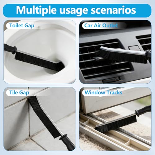 15Pcs Crevice Cleaning Brush Set, Hard Bristle Scrub Brushes for Grout, Window Tracks, and Tight Corners, Multifunctional Household Cleaning Tools for Kitchen and Bathroom