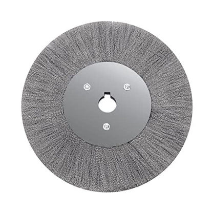 8 Inch Stainless Steel Wire Crimped Wheel Brush with 1-1/4" Bore for Angle Grinder Derusting Cleaning and Surface Polishing 1Pc - size: 8"200mm 1Pc