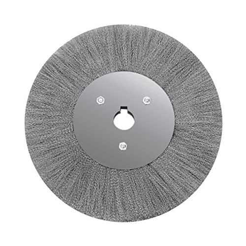 8 Inch Stainless Steel Wire Crimped Wheel Brush with 1-1/4" Bore for Angle Grinder Derusting Cleaning and Surface Polishing 1Pc - size: 8"200mm 1Pc