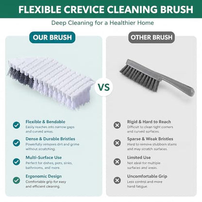 Dish Brush with Soap Dispenser, Dish Scrubber with Handle, Kitchen Sponge Brush for Washing Dishes Pots