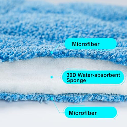 HHQ Commercial Microfiber Carpet Bonnet, Mopping and Buffing Pad, for Replacement of Oreck Orbiter Pads 437053, 2 Pack