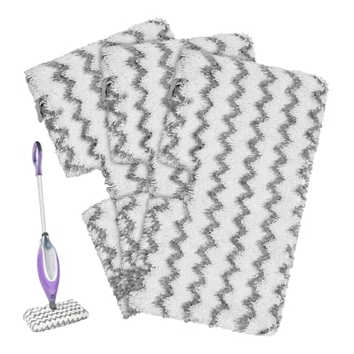 Steam Mop Replacement Pads for Shark S3500 Series S3501 S3601 S3501S S3601C S3550 S3801 S3901 S2901 Steam Pocket Mop,Microfiber Scrub Mop Pads for Deep Cleaning,Reusable and Machine-washable,3 Pack - color: Gray