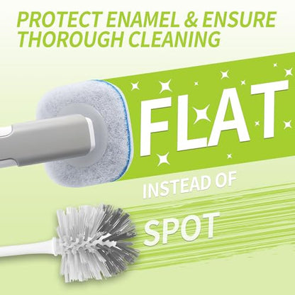 IVYROLL Toilet Bowl Cleaner Wand with 14 Refills, Disposable Toilet Brush Set with Holder, Cleaning System Starter Wand Kit, Bathroom Cleaning Set - size: 1 Count (Pack of 1)