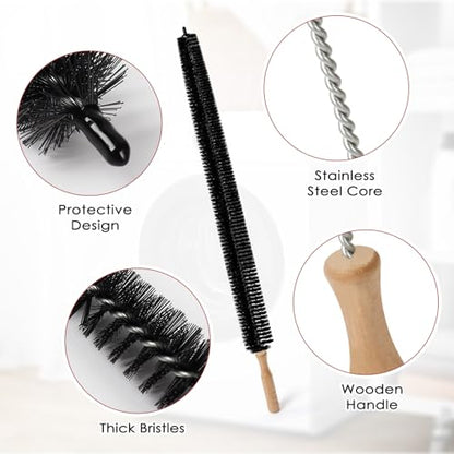 Dryer Vent Cleaner Kit, 2 Pack Dryer Lint Brush, 30 Inch Long Flexible Lint Remover, Refrigerator Coil Cleaning Brush, Home Essentials (Long-Style) - size: Long-style