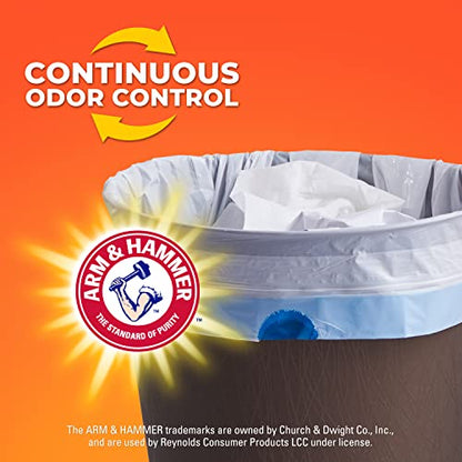 Hefty Small Trash Bags, Ocean Water Scent, 4 Gallon, 52 Count - color: White, size: 52 Count (Pack of 1)