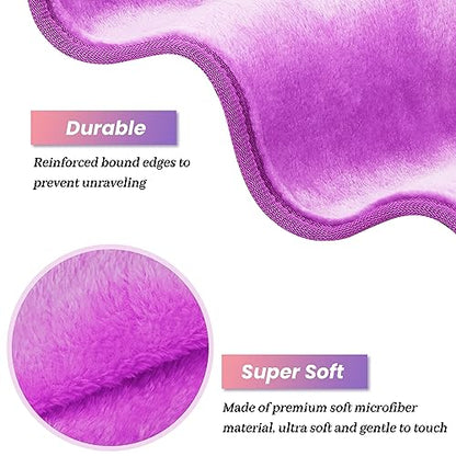8 Pack Makeup Remover Cloth,13x7 Inch Reusable Makeup Remover Towels, Ultra Soft Microfiber Face Cloth Reusable Facial Washcloths, 4 Colors - color: Pink