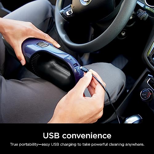 Shark CH701 Cyclone PET Handheld Vacuum with PetExtract Hair, 8" Crevice Tool, HyperVelocity Suction, Navy Blue/Grey (Renewed)